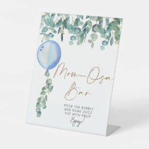 Signe De Table Eucalyptus Blue Ballotte Baby shower Maman-osa Bar