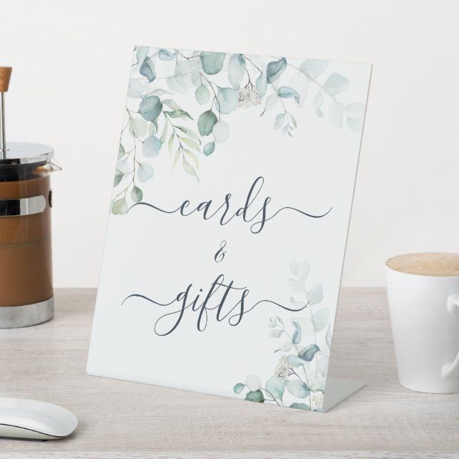 Signe De Table Eucalyptus Feuille Vert Douche Cartes & Cadeaux (In SItu)