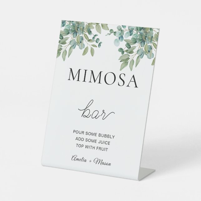 Signe De Table eucalyptus greenery wedding (Recto)