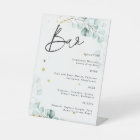 Eucalyptus Moderne Mariage Bar à cocktails Signal