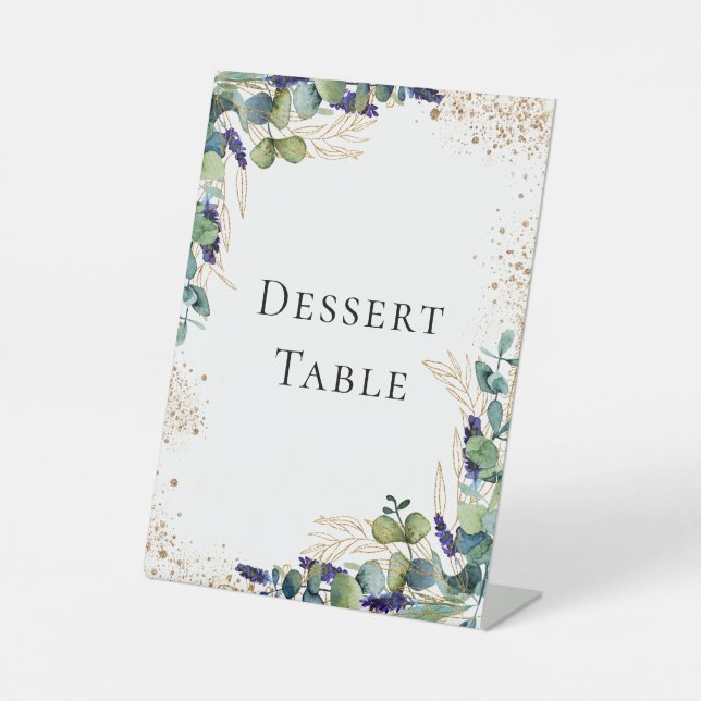 Signe De Table Eucalyptus verdure élégante table de desserts (Recto)