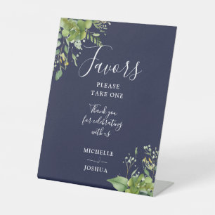 Signe De Table Eucalyptus Vert Botanique Marine Bleu Faveurs