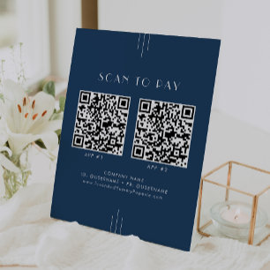 Signe De Table EVERLY Art Déco Marine Affaires 2 Applications Sca