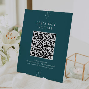 Signe De Table EVERLY Peacock Sarcelle Rétro Allons sur les Média