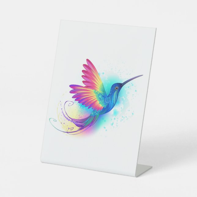 Signe De Table Exotic Rainbow Hummingbird (Recto)