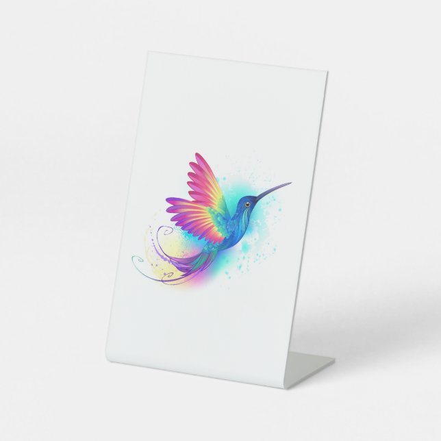 Signe De Table Exotic Rainbow Hummingbird (Recto)