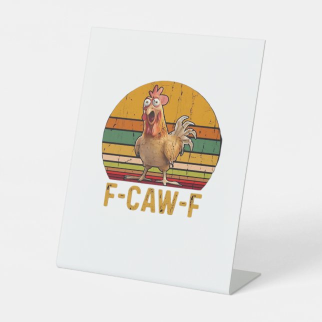 Signe De Table F-Caw-F Chicken Humor Essential Minimal Clean (Recto)
