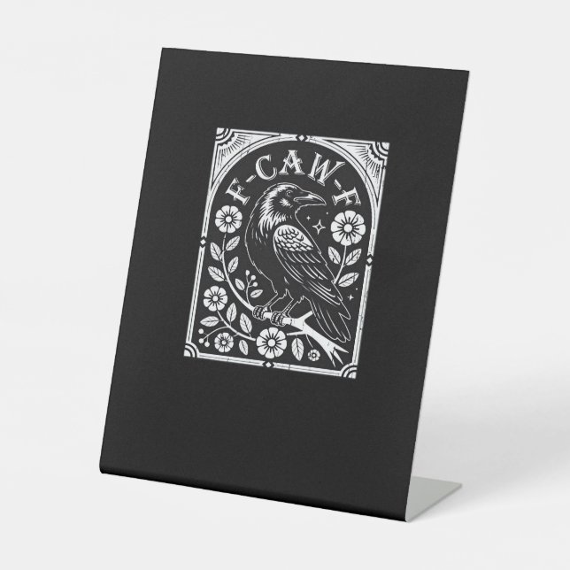 Signe De Table F-Caw-F Crow Aesthetic Casual (Recto)