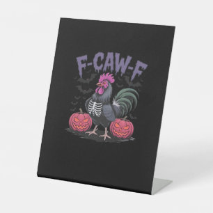 Signe De Table F Caw F Poulet Drôle Classique Style Simple et Pro