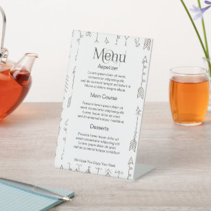 Signe De Table Facile à concevoir votre propre menu personnalisé 