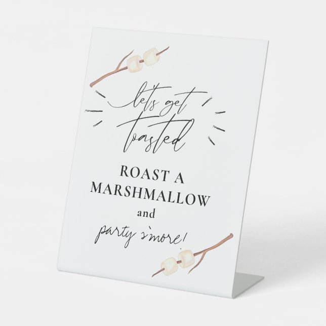 Signe De Table Faisons-nous griller S'more Marshmallow (Recto)