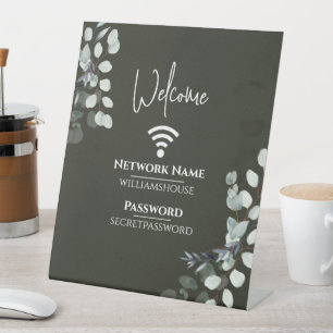 Signe De Table Family Guest Business Elegant WIFI Mot de passe Co