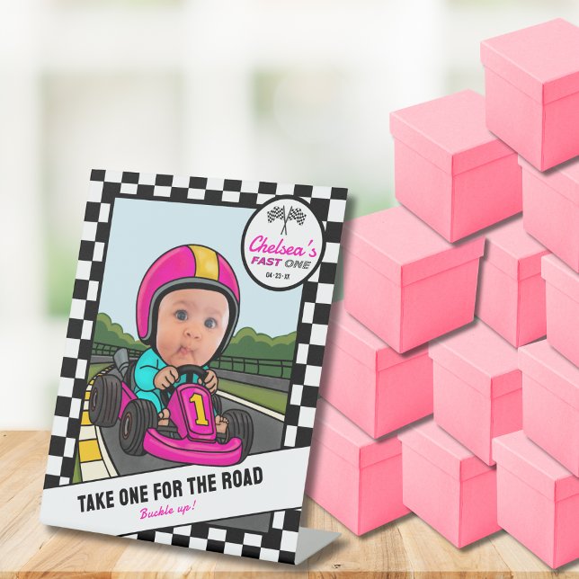 Signe De Table Fast ONE - Pink Take One & Buckle Up! Favor (Créateur téléchargé)