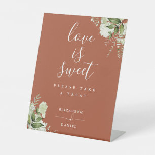 Signe De Table Faveur de douceur d'amour de verdure florale en te