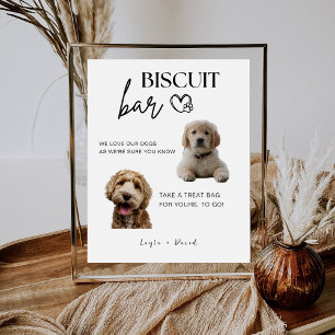 Signe De Table Faveur de mariage pour chien Biscuit Bar Friandise