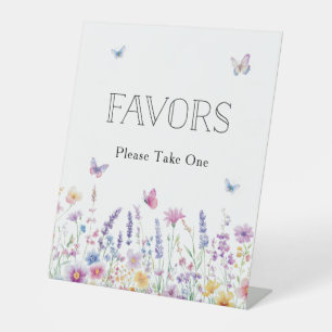 Signe De Table Faveurs de Baby Shower Baby In Bloom Butterfly Gar