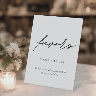 Signe De Table Faveurs de mariage minimalistes