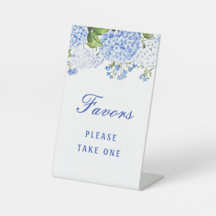 Signe De Table Faveurs d'hortensia bleu