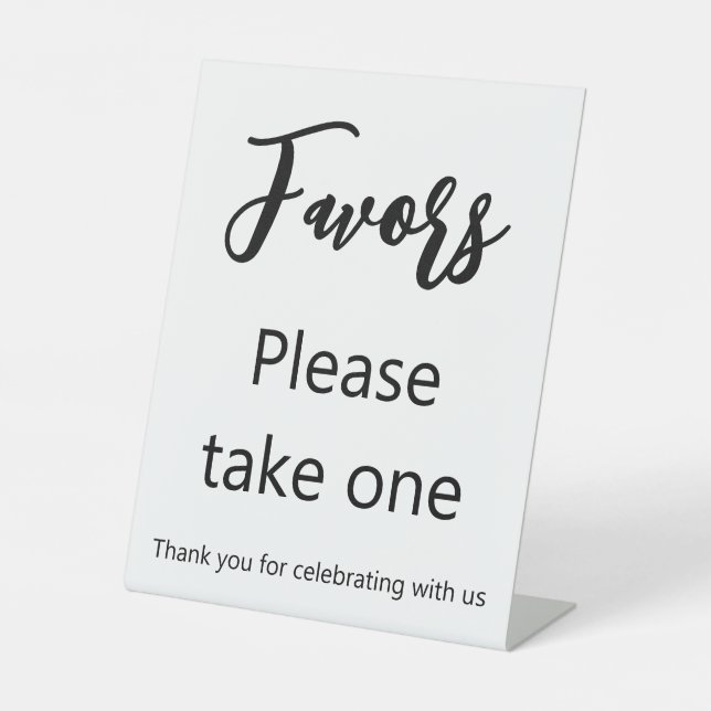 Signe De Table Faveurs Prenez un Merci pour célébrer (Recto)