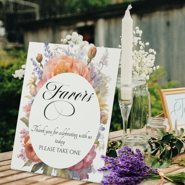 Signe De Table Faveurs Wildflowers - Crème (Créateur téléchargé)