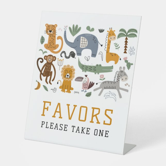 Signe De Table Favoriser Deux Anniversaires Sauvages Safari Anima (Recto)