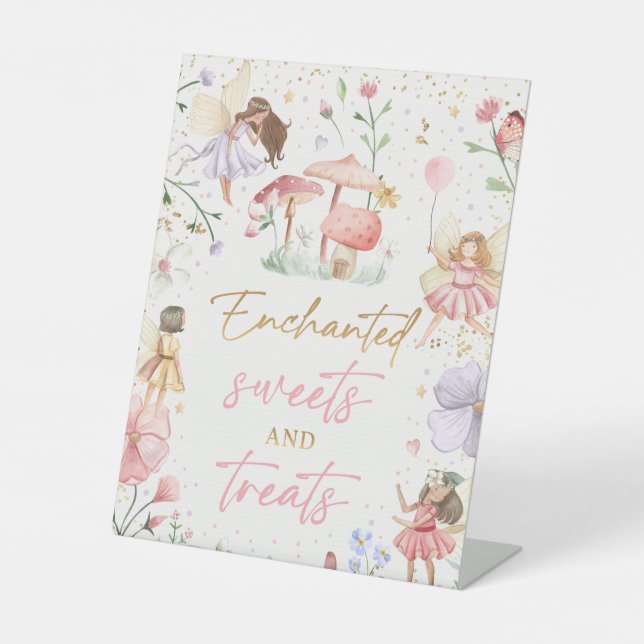 Signe De Table Fée Princesse Whimsical Anniversaire Douceurs Et T (Recto)