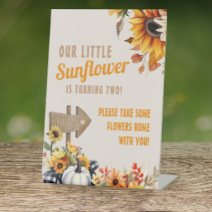 Signe De Table Ferme de tournesol Anniversaire Favoriser