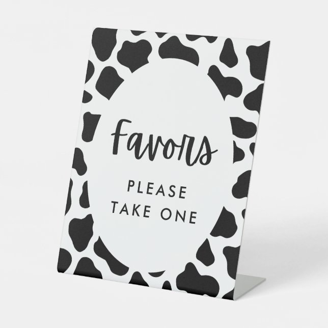 Signe De Table Fête d'anniversaire de la vache sainte S'il vous p (Recto)