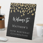 fête d'anniversaire Noir confetti bienvenue