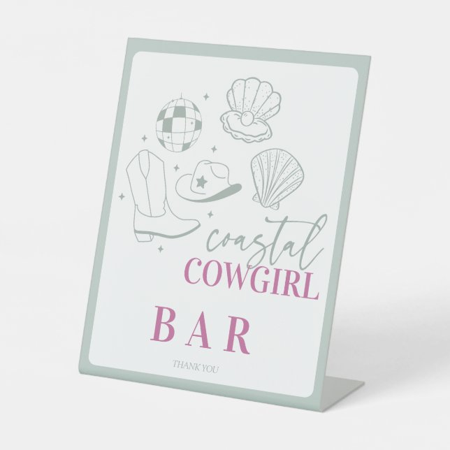 Signe De Table Fête de bachelorette moderne Nautique Côtière (Recto)
