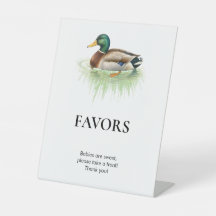 Fête de naissance canard colvert aquarelle