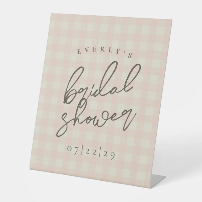 Signe De Table Fête des mariées Buffalo Plaid (Recto)
