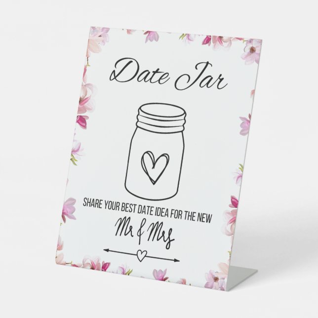 Signe De Table Fête des mariées Date Jar Idées Piédestal (Recto)