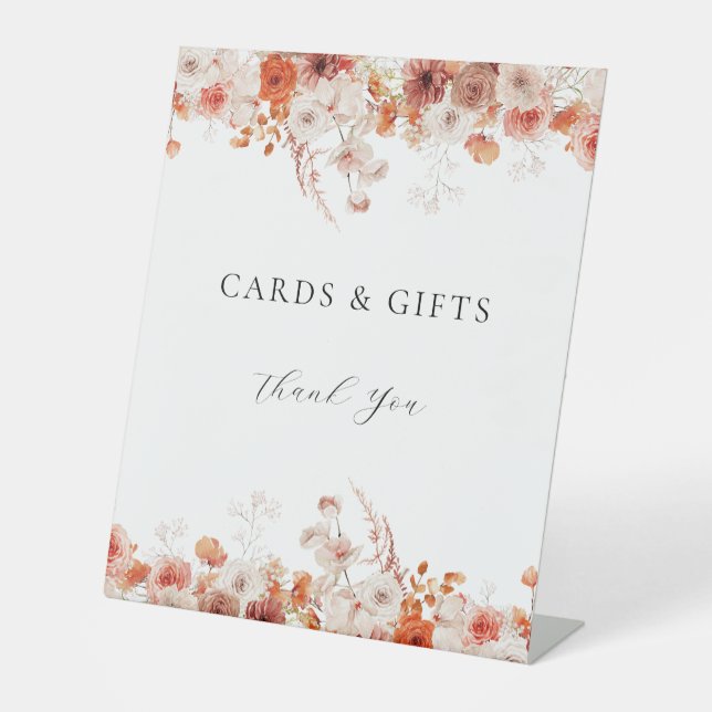 Signe De Table Fête des mariées florale automne (Recto)