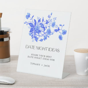 Signe De Table Fête des mariées Florale Toile France Date Nuit