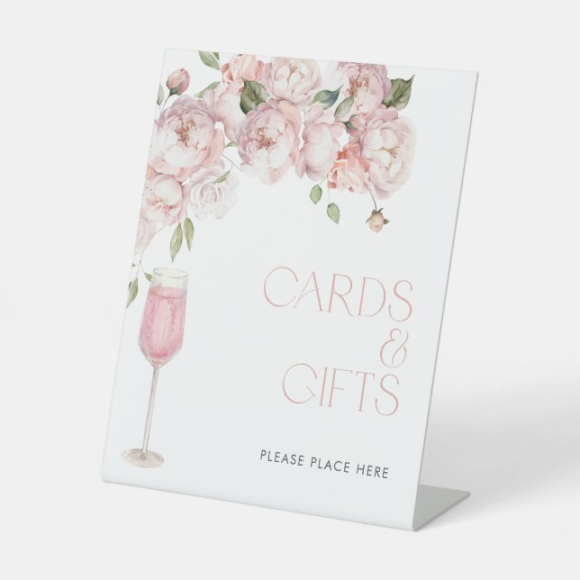 Signe De Table Fête des mariées rose moderne Cadeaux & Cartes (Recto)