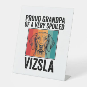 Signe De Table Fier grand-père Vizsla conception vintage amateur