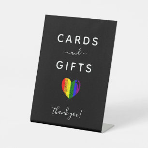 Signe De Table Fierté de peinture noire Cartes cardiaques et cade