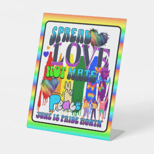 Signe De Table Fierté Répandre l'amour et non la haine
