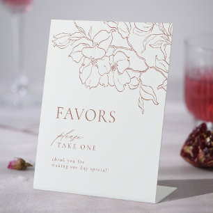 Signe De Table Fleur de terre cuite Faveurs de mariage S'il vous