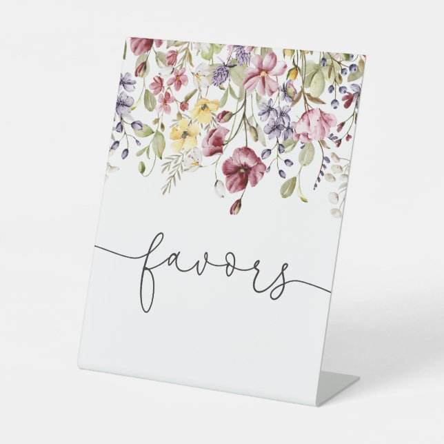 Signe De Table Fleur sauvage Baby In Bloom Baby shower Faveurs (Recto)