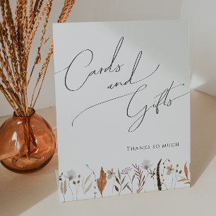 Signe De Table Fleur sauvage d'automne Boho   Cartes et cadeaux