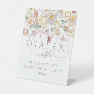 Signe De Table Fleur sauvage de printemps Purple Girl Baby shower