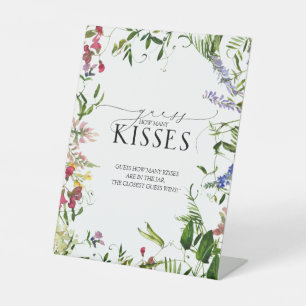 Signe De Table Fleur sauvage d'été aquarelle combien de baisers