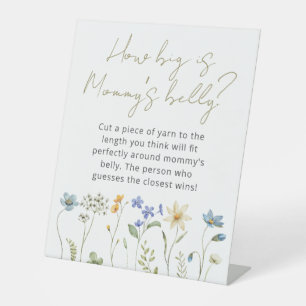 Signe De Table Fleur sauvage Floral Quelle taille a le ventre de 