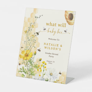 Signe De Table Fleur sauvage Honeypeb Bee Genre Révélation Bienve