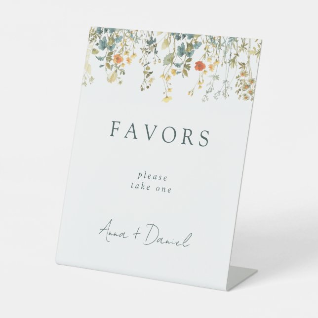 Signe De Table Fleur sauvage Meadow Wedding Favors (Recto)
