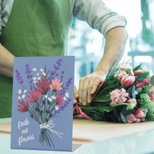 Signe De Table Fleuriste Marché Fleuriste Bouquet de Fleurs Sauva