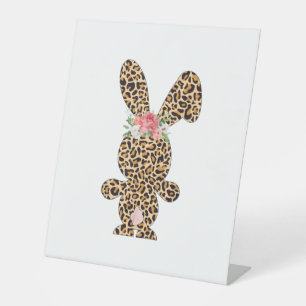 Signe De Table Fleurs de lapin Empreinte de léopard Filles Femmes