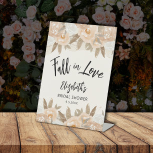Signe De Table Fleurs de Pêcher de Mariage Tombez amoureux Enterr